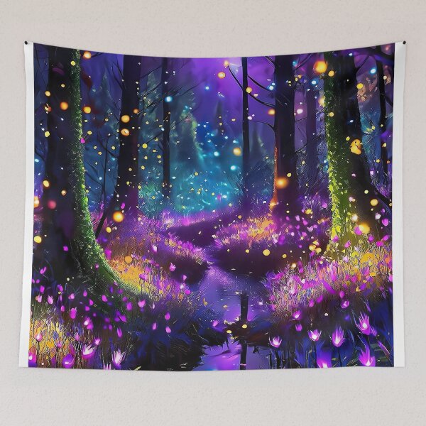 Item preview, Forest with fireflies designed and sold by PixelParadies.