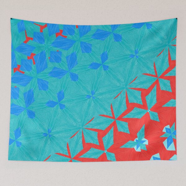 Item preview,  Blue and Red Tesselated Kaleidoscopic Pattern designed and sold by OwlWorks.