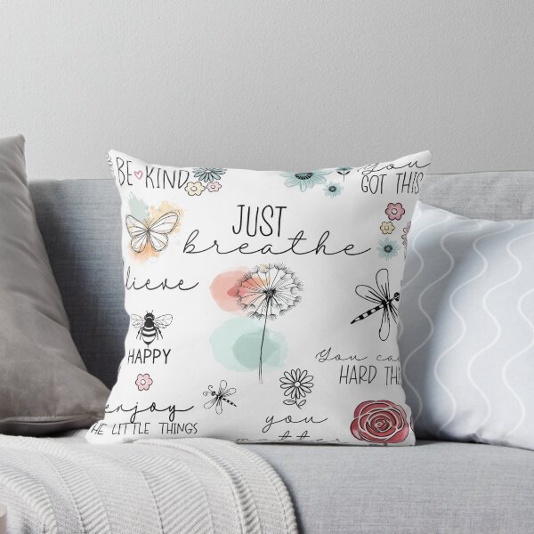 Item preview, Positive affirmations inspirational sayings with doodle flowers designed and sold by Inktown.