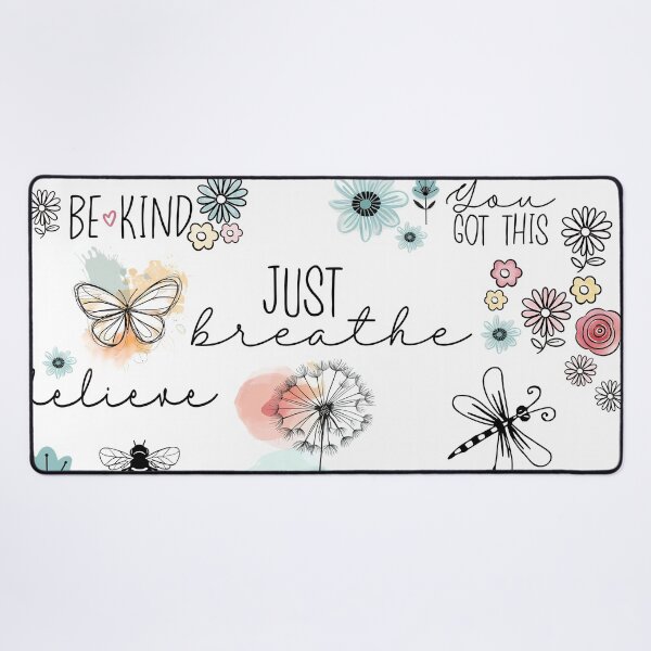 Item preview, Positive affirmations inspirational sayings with doodle flowers designed and sold by Inktown.