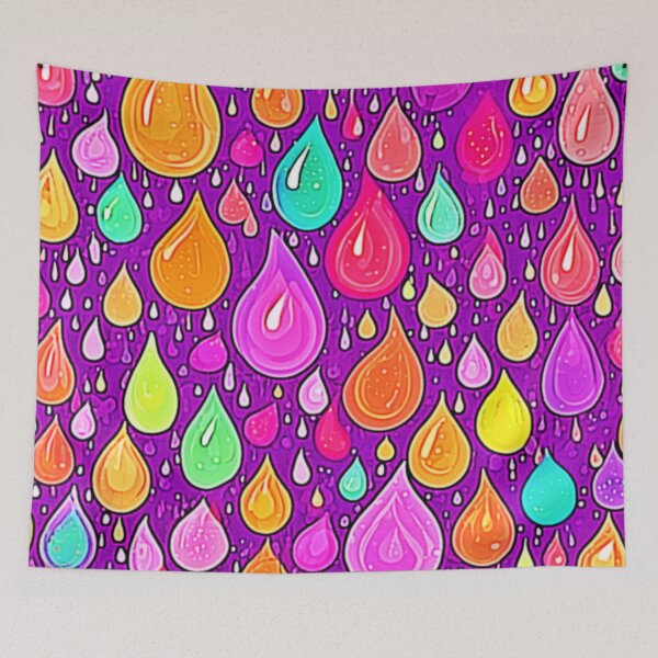 Item preview, Flowy Rainbow: Cartoon Raindrops designed and sold by Health And Fitness Posts e-Store.