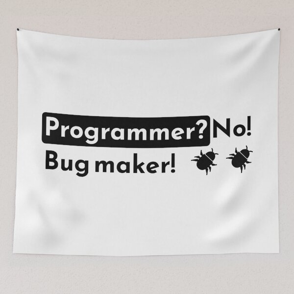 Item preview, Programmer? No! Bug maker! - short white designed and sold by Warrioll.