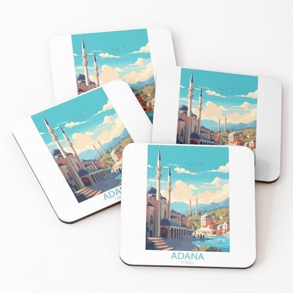 Item preview, Vintage Adana Türkiye travel poster – Minimal retro illustration of cultural city designed and sold by pod24.