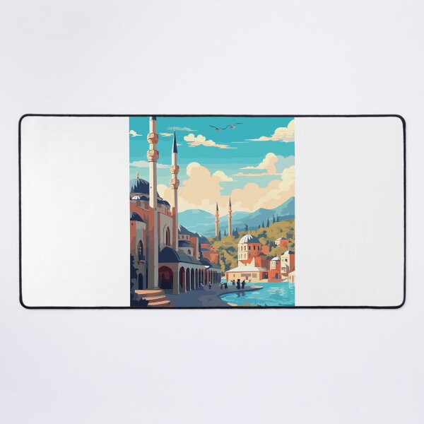 Item preview, Vintage Adana Türkiye travel poster – Minimal retro illustration of cultural city designed and sold by pod24.