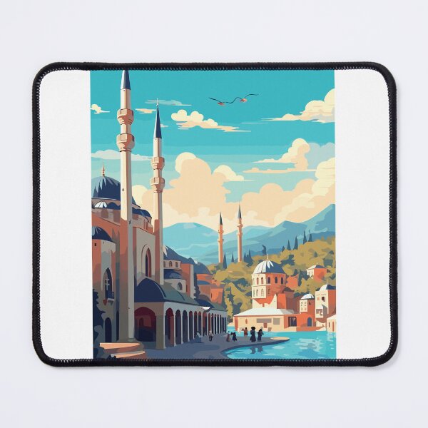 Item preview, Vintage Adana Türkiye travel poster – Minimal retro illustration of cultural city designed and sold by pod24.