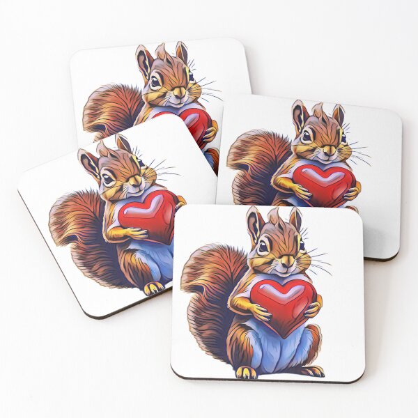 Item preview, good colored Douglas squirrel drawing with heart. designed and sold by painting23.