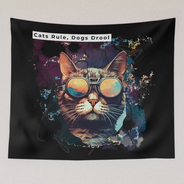 Item preview, Cats rule dogs drool #CatGifts #CatLady #CatMom #CatDad #CatLife designed and sold by Anna Halasek.