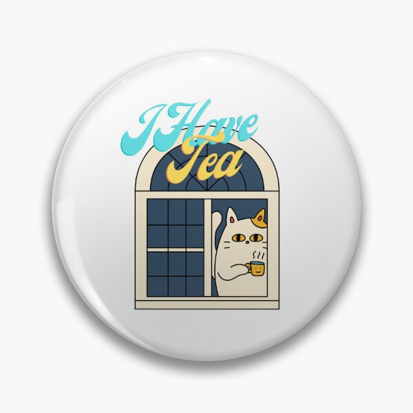 Item preview, I Have Tea - Cute Cat Sips Tea designed and sold by Teribelle.