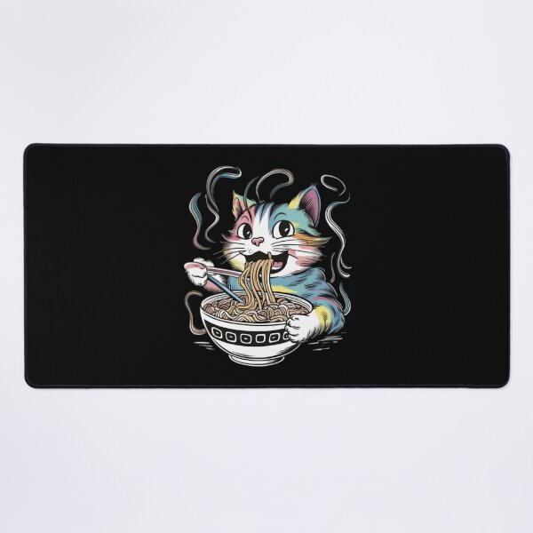 Item preview, cute cat eating ramen designed and sold by rtlabdo.