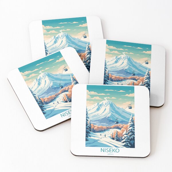 Item preview, Vintage Minimalist Travel Poster: Niseko Japan Winter Landscape Retro Ski and Tourism designed and sold by pod24.
