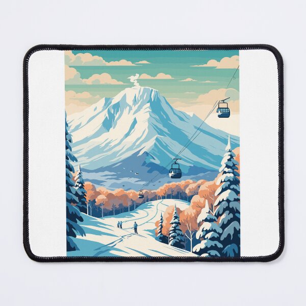 Item preview, Vintage Minimalist Travel Poster: Niseko Japan Winter Landscape Retro Ski and Tourism designed and sold by pod24.