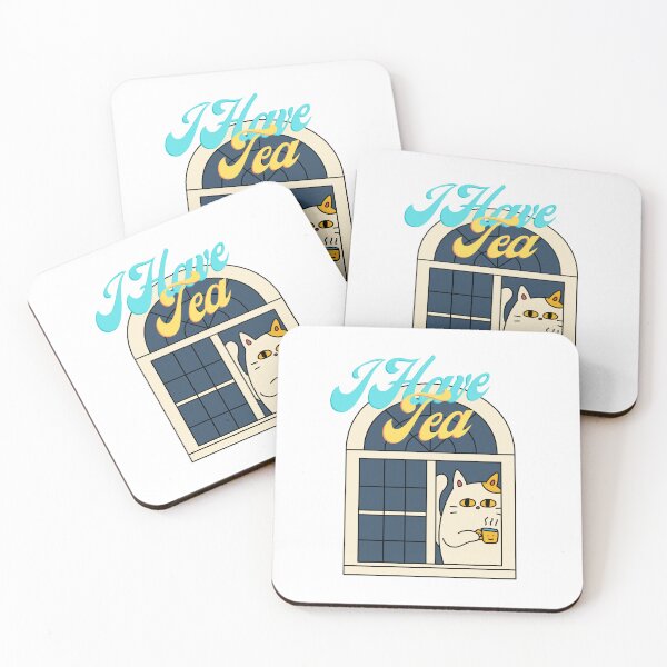 Item preview, I Have Tea - Cute Cat Sips Tea designed and sold by Teribelle.