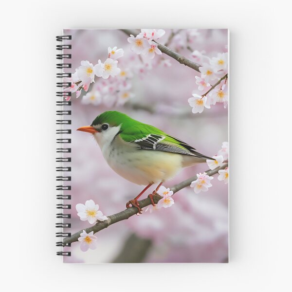 Item preview, Little Bird On Pink Blossom Flower Tree designed and sold by Bunmigraphics .
