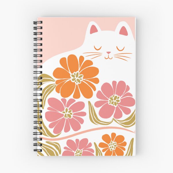 Item preview, Pink Orange Sitting Boho Cat designed and sold by michelledraws.