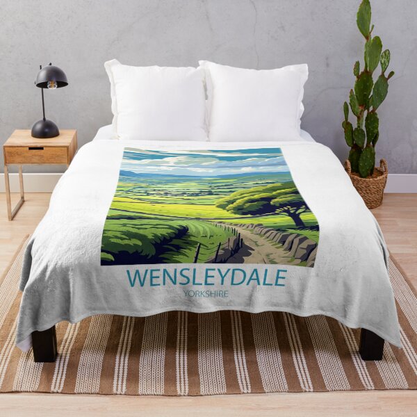 Item preview, Vintage Minimalist Travel Poster: Wensleydale Yorkshire England Retro Landscape Idyll designed and sold by pod24.