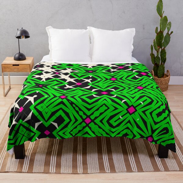 Item preview, Tessellation pattern art,kaleidoscopic art,green and white pattern designed and sold by OwlWorks.