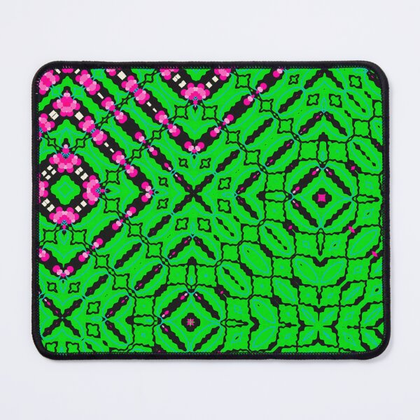 Item preview, Green and Pink Colorful Chaos Tesselated Kaleidoscopic Diagonal Pattern designed and sold by OwlWorks.