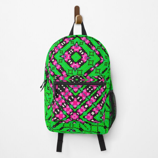 Item preview, Green and Pink Colorful Chaos Tesselated Kaleidoscopic Diagonal Pattern designed and sold by OwlWorks.