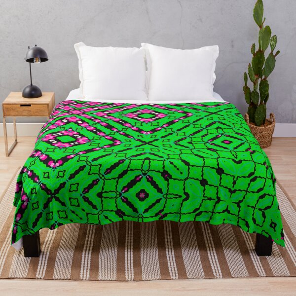 Item preview, Green and Pink Colorful Chaos Tesselated Kaleidoscopic Diagonal Pattern designed and sold by OwlWorks.