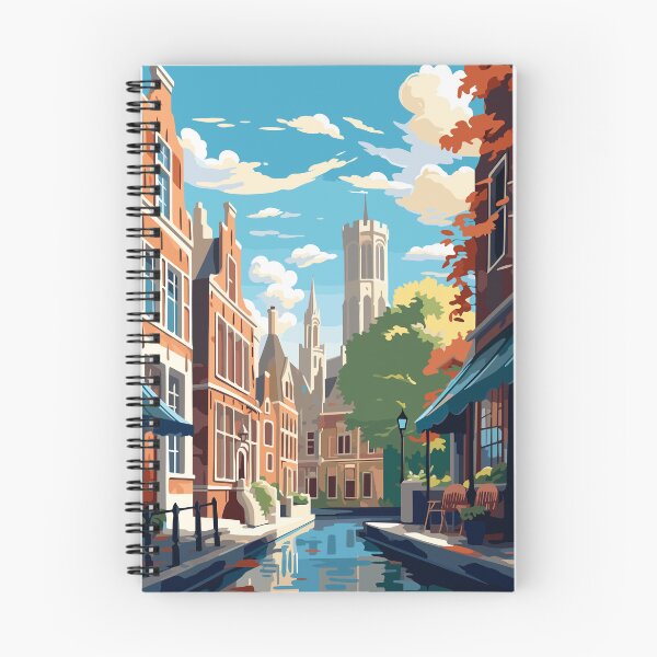 Item preview, Vintage minimal retro travel poster of Bruges, Belgium designed and sold by pod24.