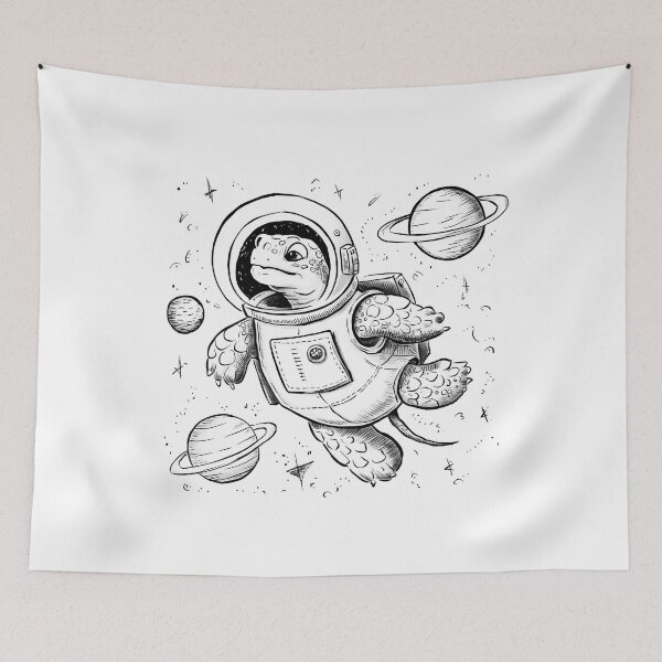 Item preview, Cosmonaut silhouette Galaxy Astronaut with Planet designed and sold by VerdePlantTees.