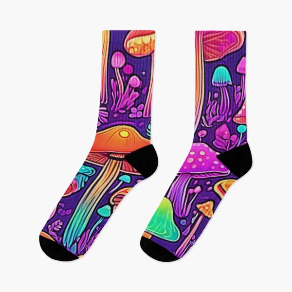 Item preview, Flowy Neon Mushrooms Dance designed and sold by Health And Fitness Posts e-Store.