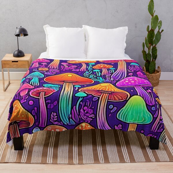 Item preview, Flowy Neon Mushrooms Dance designed and sold by Health And Fitness Posts e-Store.