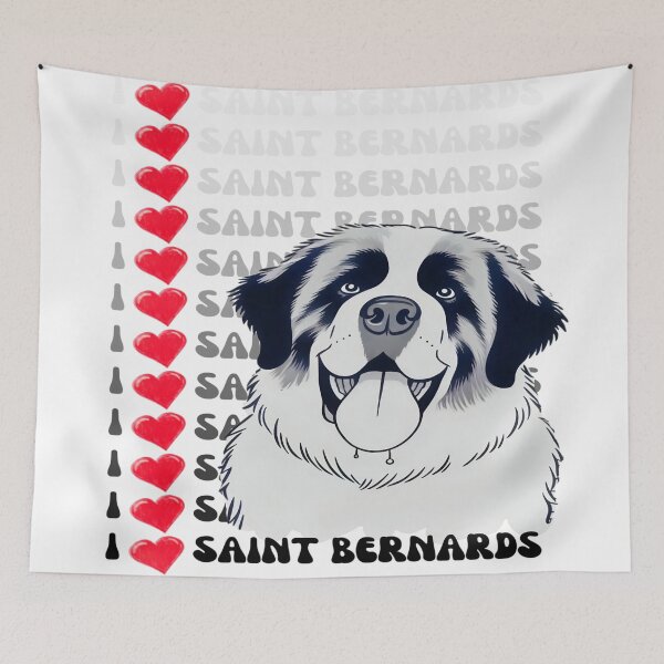 Item preview, Saint Bernards Cute and Playful Dog Lover Design designed and sold by gleefulme.