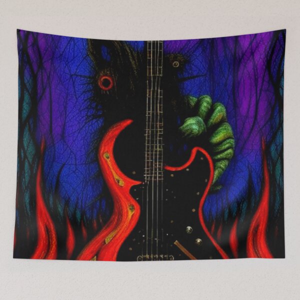 Item preview, Abstract Guitar Graffiti Music Art designed and sold by TheDarkWardrobe.