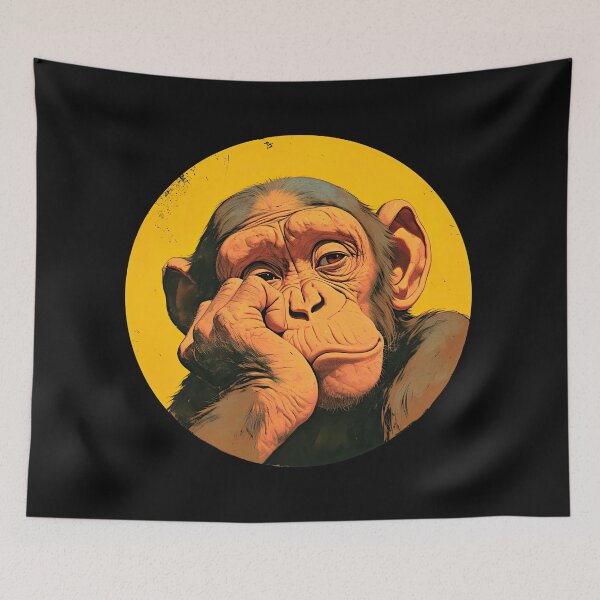 Item preview, Disapproving monkey 3 designed and sold by obstinator.