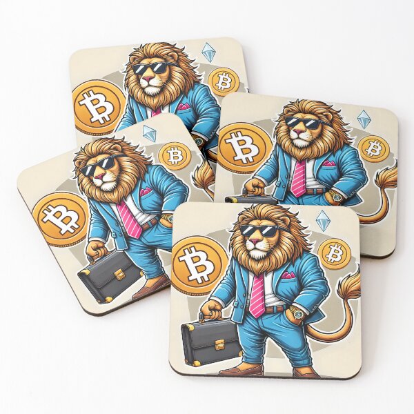 Artikelvorschau, Bitcoin & Krypto Luxus Lifestyle Löwe im Anzug entworfen und verkauft von NoCompetition.