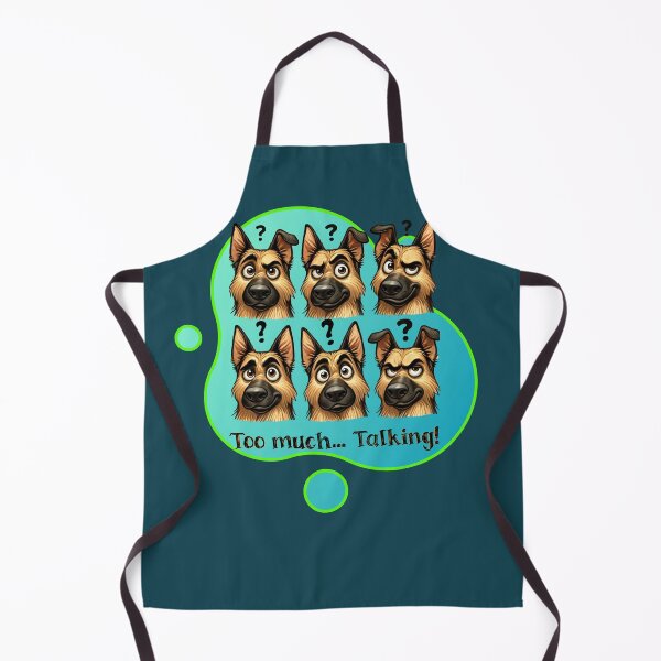 Item preview, Too Much Talking Funny German Shepherd Cartoon Design designed and sold by SportyAndArtful.