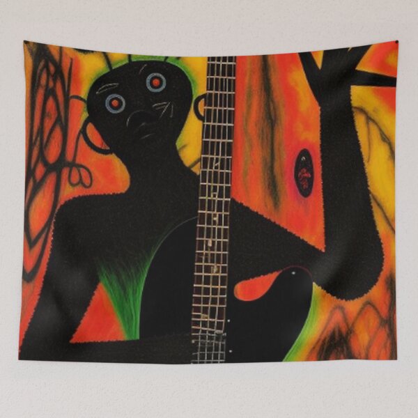 Item preview, Abstract Guitar Graffiti Music Art designed and sold by TheDarkWardrobe.