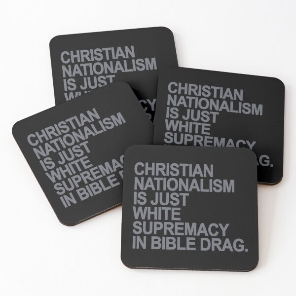 Item preview, Christian Nationalism is just White Supremacy in Bible Drag (gray) designed and sold by Thelittlelord.