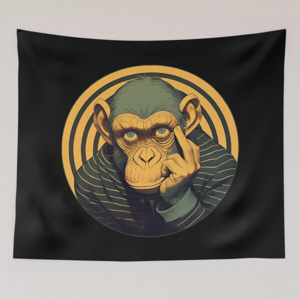 Item preview, Disapproving monkey  designed and sold by obstinator.