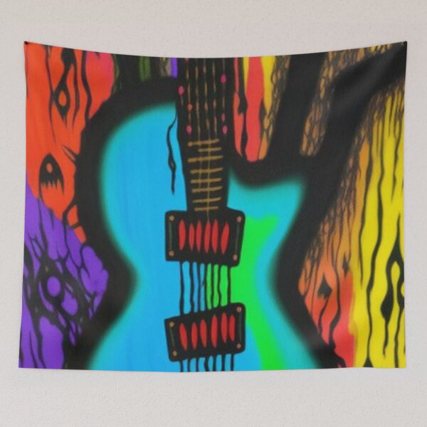 Item preview, Abstract Guitar Graffiti Music Art designed and sold by TheDarkWardrobe.