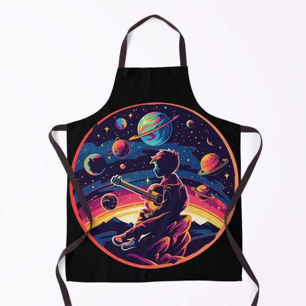 Item preview, Beautiful Relaxing View, Boy with Guitar in Space, Cosmic Colors designed and sold by TheDarkStone.
