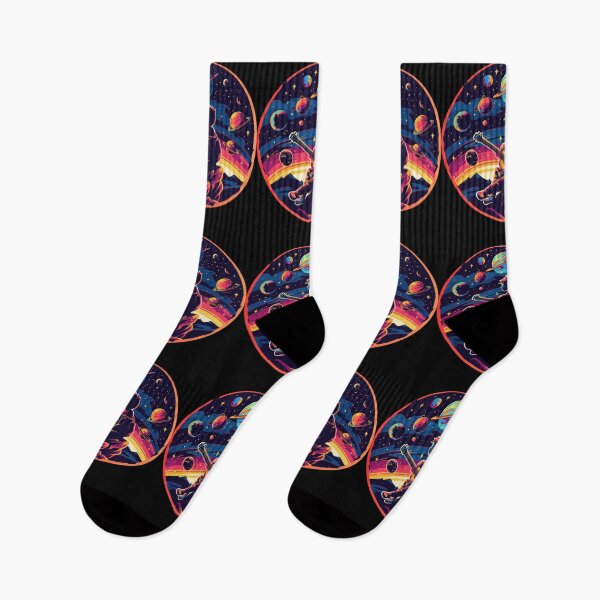 Item preview, Beautiful Relaxing View, Boy with Guitar in Space, Cosmic Colors designed and sold by TheDarkStone.