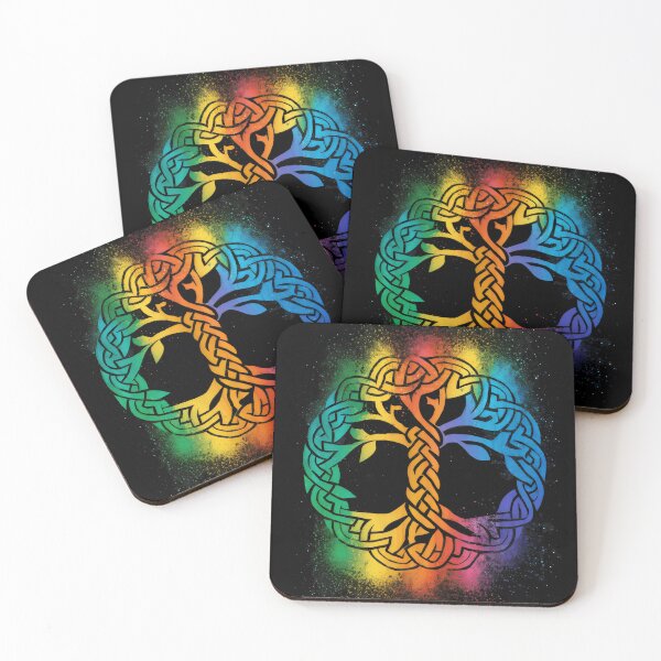 Item preview, The Celtic Tree of Life A Rainbow Born on Black designed and sold by CELTIC-DESIGNS.