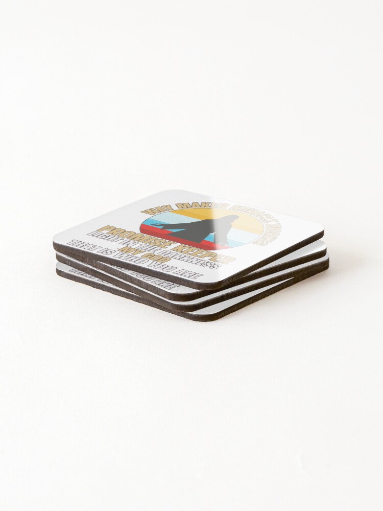 Thumbnail 4 of 5, Coasters (Set of 4), Waymaker designed and sold by WideIsTheGate.