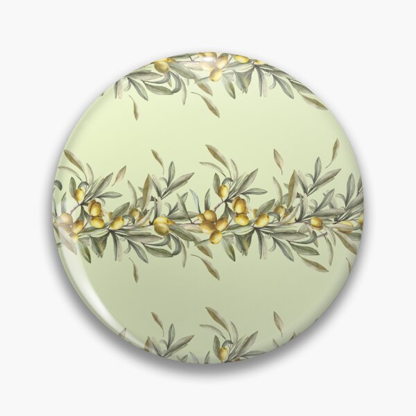 Item preview, Olive tree branch with green leaves, fruits berries. Watercolor painted border.  designed and sold by BartolArt.