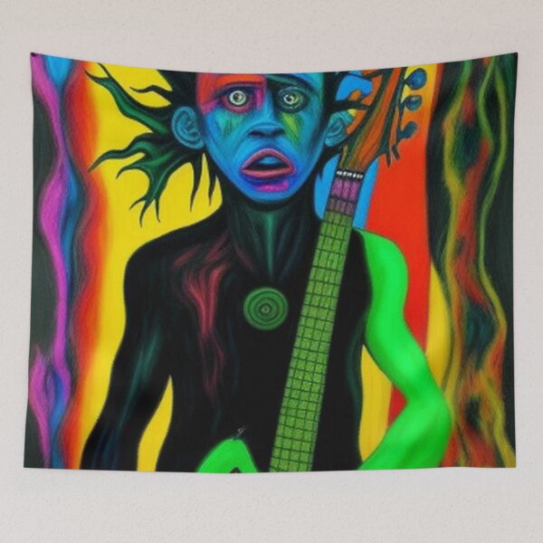 Item preview, Abstract Guitar Graffiti Music Art designed and sold by TheDarkWardrobe.