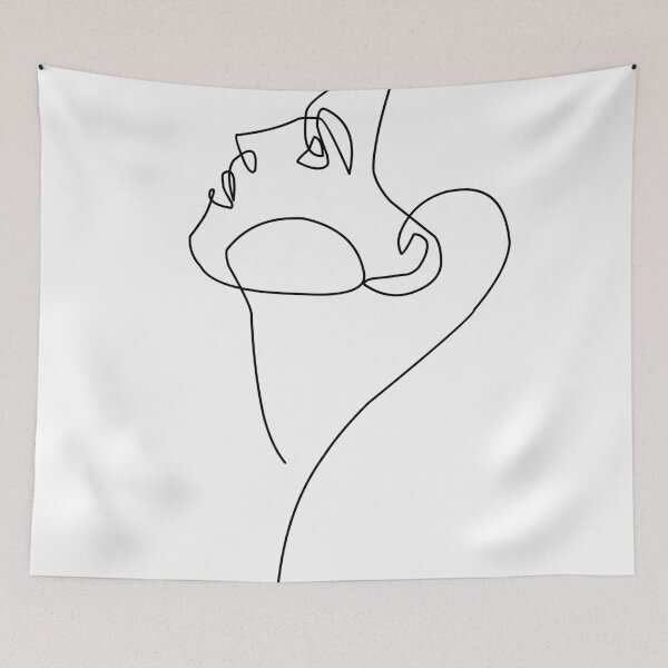 Item preview, Continuous Line Art of Women Gazing at the Sky designed and sold by andry01.