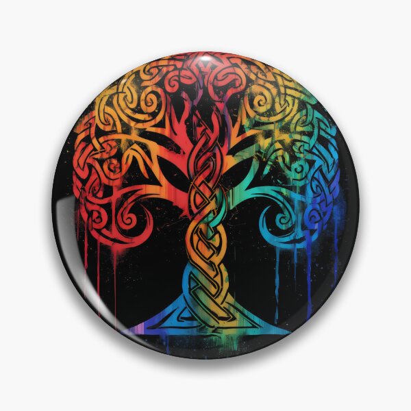 Item preview, The Celtic Tree of Life A Rainbow Born on Black designed and sold by CELTIC-DESIGNS.