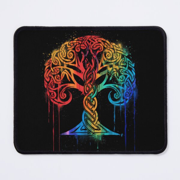 Item preview, The Celtic Tree of Life A Rainbow Born on Black designed and sold by CELTIC-DESIGNS.