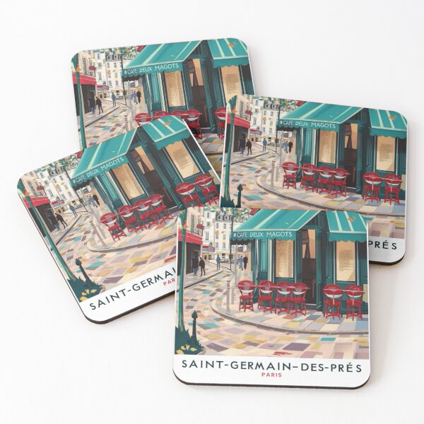 Item preview, Saint-Germain-des-Prés Café Scene – Paris Street Art designed and sold by CARRAANN.