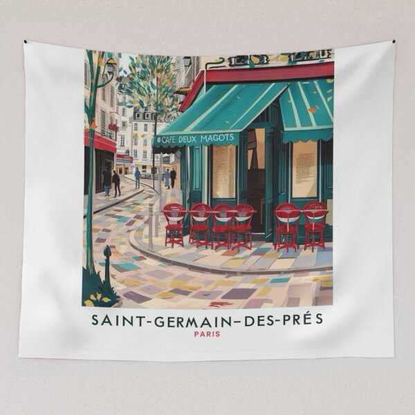 Item preview, Saint-Germain-des-Prés Café Scene – Paris Street Art designed and sold by CARRAANN.