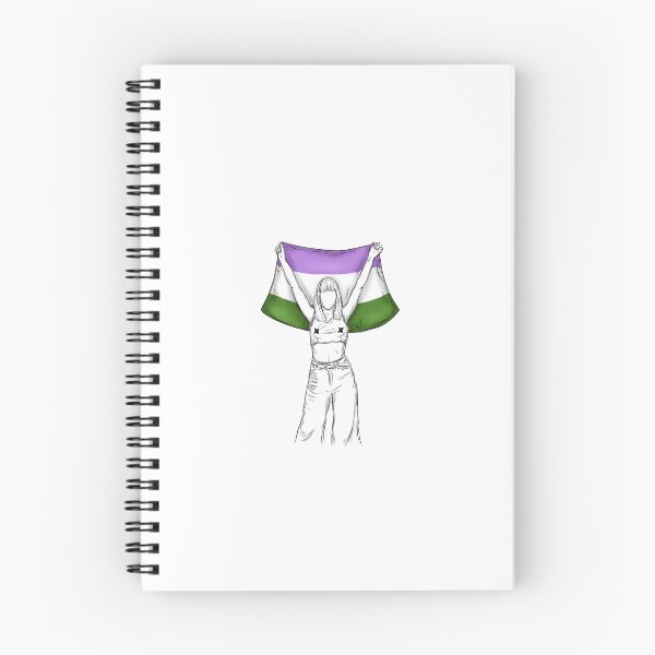 Item preview, Måneskin Victoria De Angelis with gender queer flag designed and sold by ArteDellaVitaDE.