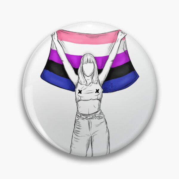 Item preview, Måneskin Victoria De Angelis with genderfluid flag designed and sold by ArteDellaVitaDE.