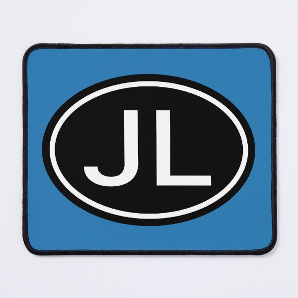 Item preview, JL Initials Monogram Oval White Letters designed and sold by Jeallan Designs.